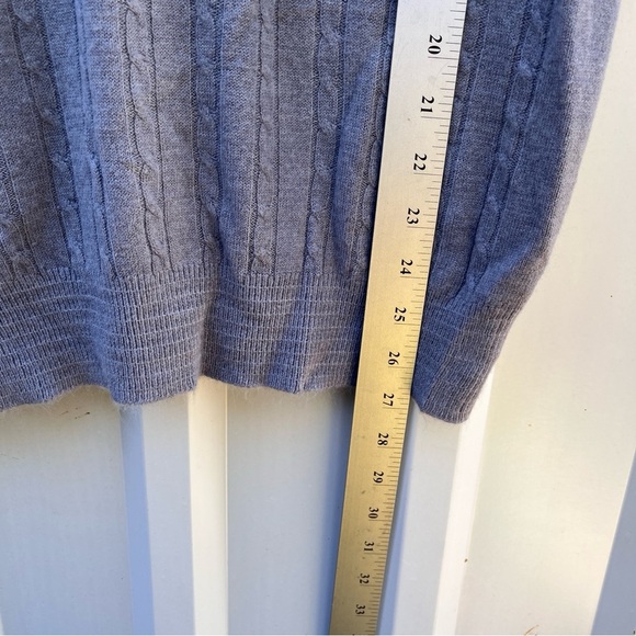 Christian Dior Vest Cable Knit Gray Blue Orlon Acrylic Sweater Mens Medium M - Picture 3 of 8